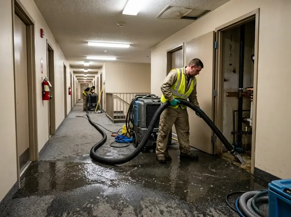multi-unit-apartment-hallway-f-005 — frequently asked questions, Emergency Burst Pipe Water Extraction & Removal in Emmetsbu…